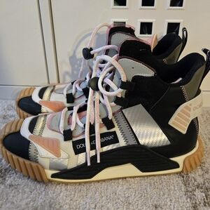 Multicolor Women's High-Top Sneakers Black/Pink Size 42 Europe